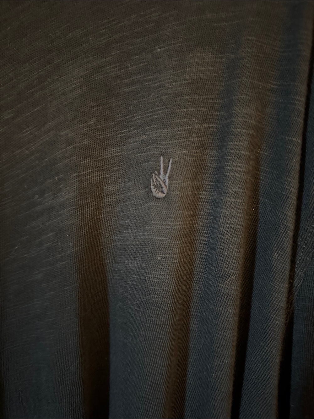SALE JOHN VARVATOS Blue Long Sleeve Top - Picture 3 of 5